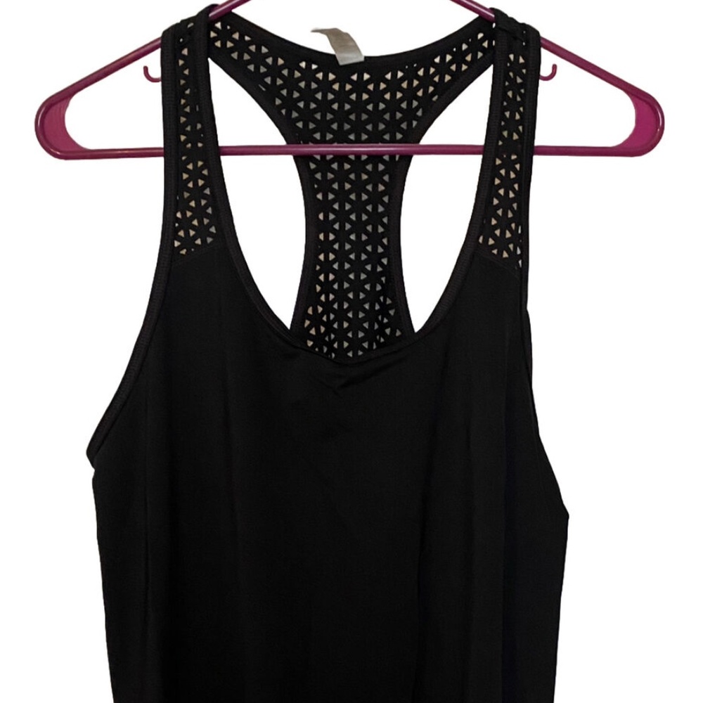 Ideology Perforated Performance Racerback Tank - Black - M